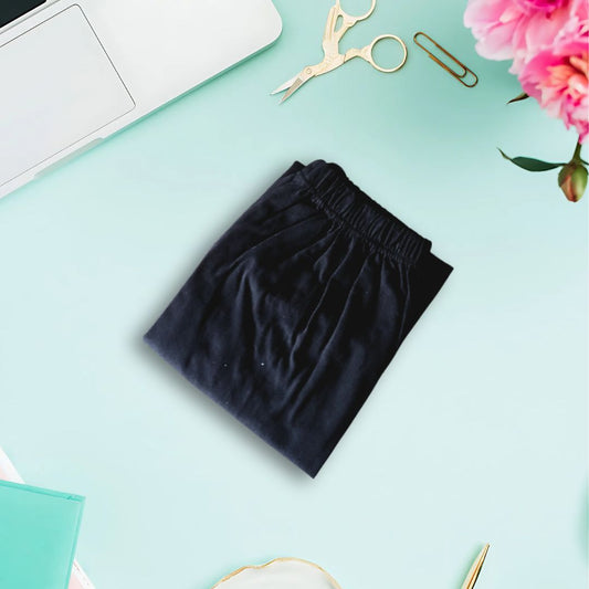 Simple Black Soft Cotton Pajama For Women